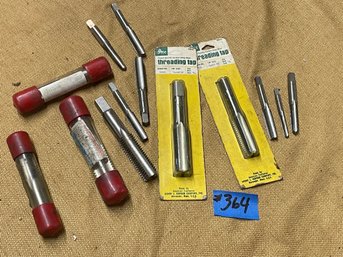 Threading Taps Lot - Union Twist Drill, Ace, Butterfield - Vintage Machinist Tools