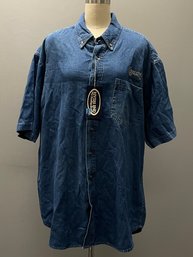 Kahlua Especial Liquor Promo Denim Shirt, Size Large - New Old Stock