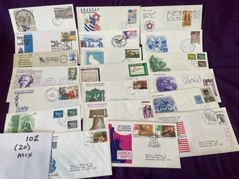 Lot Of 20 (Foreign) United States Bicentennial Stamps First Day Covers 1976