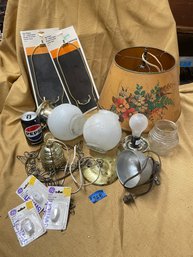 Lamp, Lighting, Electrical Lot - Vintage