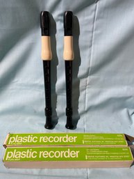 (Lot Of 2) 1968 Plastic Recorders - Creative Playthings, Inc.