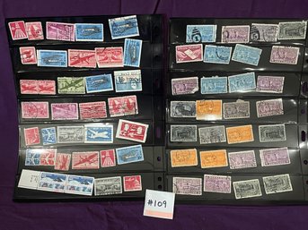 2 Stamp Collection Pages - Air Mail & Special Delivery