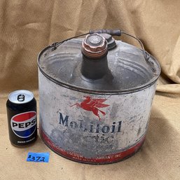 Mobiloil Antique/Vintage Metal Gas Can - Pegasus Advertising - Petroliana