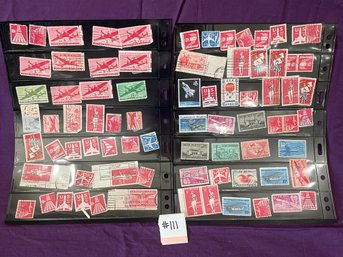 Collection Of Vintage United States Air Mail Stamps