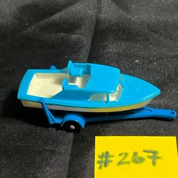 Boat & Trailer Matchbox No. 9 Diecast Toy Car - Vintage