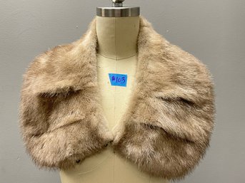 Vintage Blonde Mink Real Fur Collar