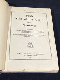 1923 Atlas Of The World And Gazetteer
