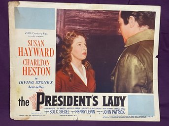 'The President's Lady' 1953 Movie Lobby Card - Susan Hayward, Charlton Heston
