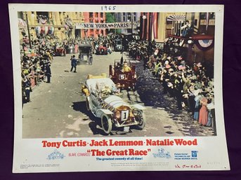 Tony Curtis, Jack Lemmon, Natalie Wood 'The Great Race' 1965 Movie Lobby Card