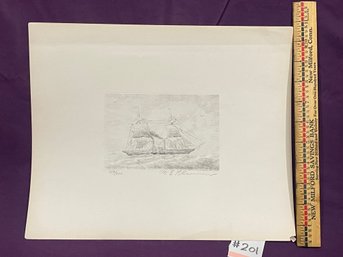 Vanderbilt's Private Steamship, The 'North Star' Signed Art Print