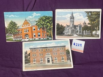 (Lot Of 3) Vintage Winsted, Connecticut Postcards