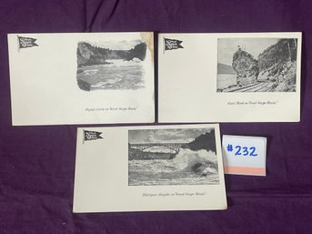 (Lot Of 3) 'Great Gorge Route' Niagara Railroad Vintage Postcards