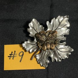 Stephen Dweck For Neiman Marcus Oak Leaf Butterfly Clip Pin