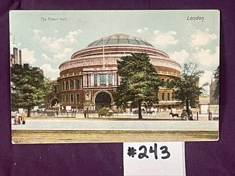 'The Albert Hall' London, England Antique Postcard