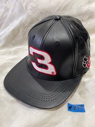Black Leather Dale Earnhardt NASCAR Hat J.H. Design