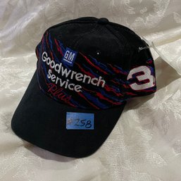 GM Goodwrench Service Plus Black, Red, Blue NASCAR Hat - Dale Earnhardt NOS
