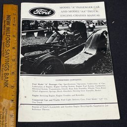 Ford Model 'A' Passenger Car And Model 'AA' Truck Engine-Chassis Manual (Reprint)