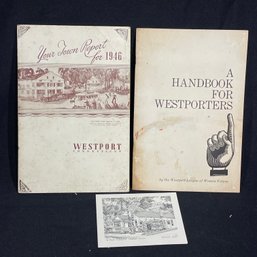 Westport, CT Booklets '1946 Town Report' & 'A Handbook For Westporters'