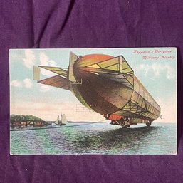 Zeppelin's Dirigible Military Airship ANTIQUE Postcard