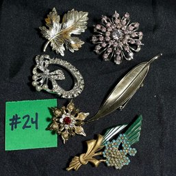 Pins/Brooches Vintage Lot - Rhinestones - Coro