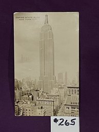 EMPIRE STATE BLDG - NEW YORK CITY Antique Postcard 1937