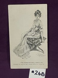 'THE THOMAS MITCHELL PIERCE GIRL' Antique Postcard
