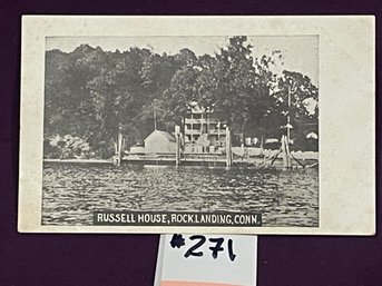 RUSSELL HOUSE, ROCK LANDING, Connecticut Antique Postcard