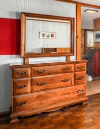 3 Drawer Dresser With Mirror VINTAGE Solid Wood Furniture