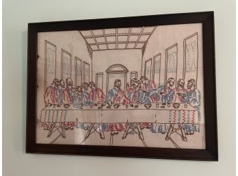 Last Supper Framed Needlepoint