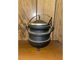 Cast Iron Fire Starter Pot, Smudge Pot With Pumice Wand