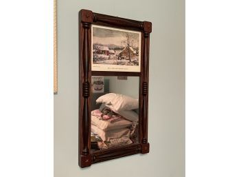 Mirror With Currier & Ives Print