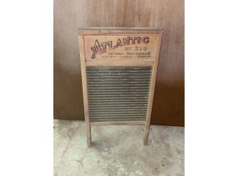 Vintage Atlantic Glass Washboard