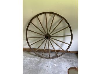 Extra Large Antique Wood Wagon Wheel