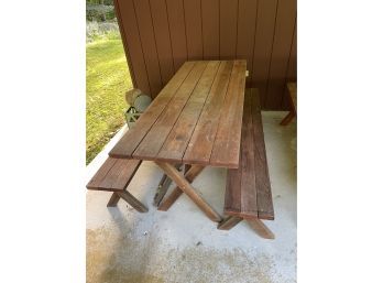 Vintage Picnic Table & 2 Benches #2