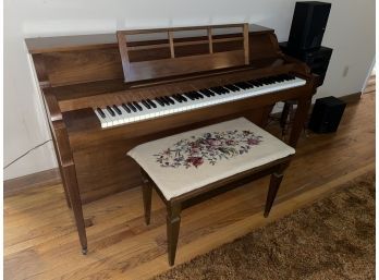 Vintage Baldwin Acrosonic Spinet Piano & Bench - Beautiful