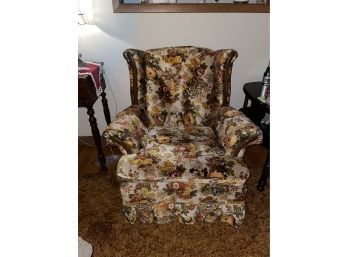 Mid Century Chair - Floral Upholstery