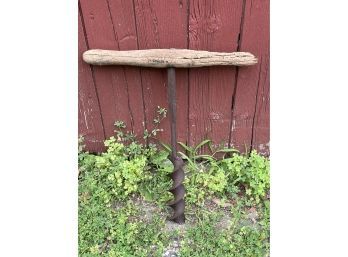 Large Antique Auger - Farm, Carpenter Tool