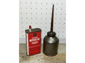 Sears Electric Motor Oil & Long Spout Oil Can