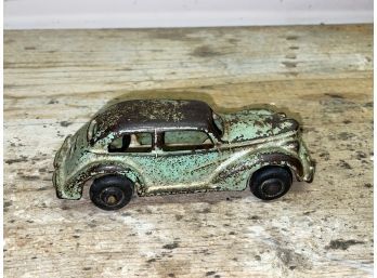 Vintage Green Cast Iron Sedan Car Toy