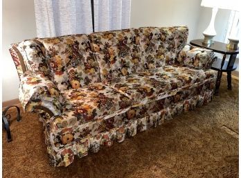 Vintage Mid Century Sofa - Floral Upholstery