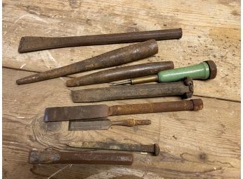 Lot Of 9 Assorted Chisels, Etc.