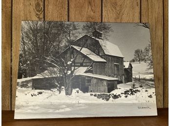 Gurski Farm - Brookfield, Connecticut Barn Print On Canvas