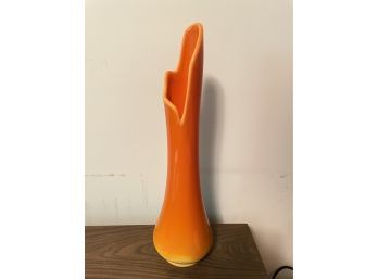 18' Orange Mid-Century Swung Vase