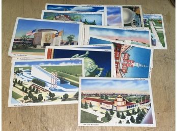 Lot Of 28 New York 1939 World's Fair Postcards