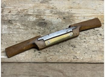 Antique Wood & Brass Spokeshave