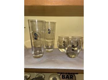 Set Of 5 Playboy Club Bar Glasses