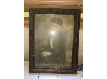 Antique Frame With Little Boy Photo