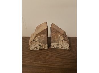 Vintage Petrified Wood Bookends