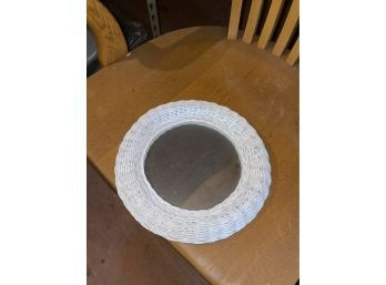 Small Round Wicker Mirror