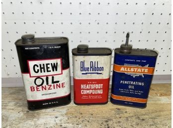 (3) Vintage Oil Cans